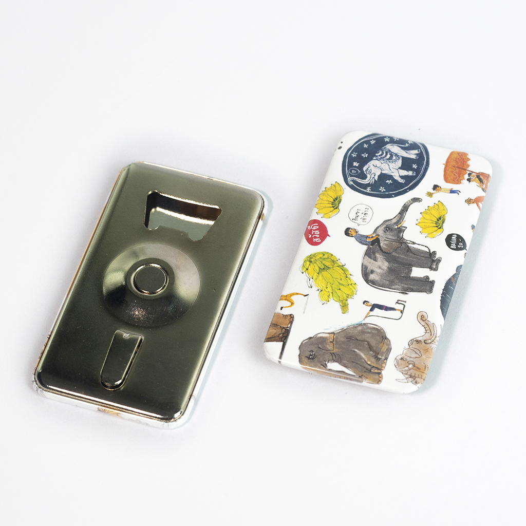 Caliiico ที่เปิดขวดพร้อมแม่เหล็ก ลายช้างไทย bottle opener with magnet Chang Thai activity