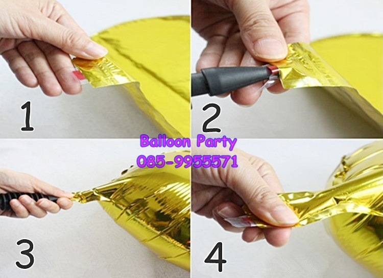 ลูกโป่งตัวเลขอารบิก ขนาด 40 นิ้ว สีเงิน Number Foil Balloon Silver Color