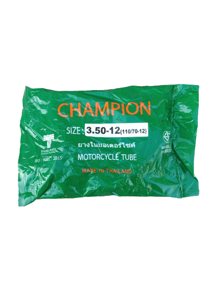 3.50-12 จุ๊บตรง ยางใน ยี่ห้อ CHAMPION