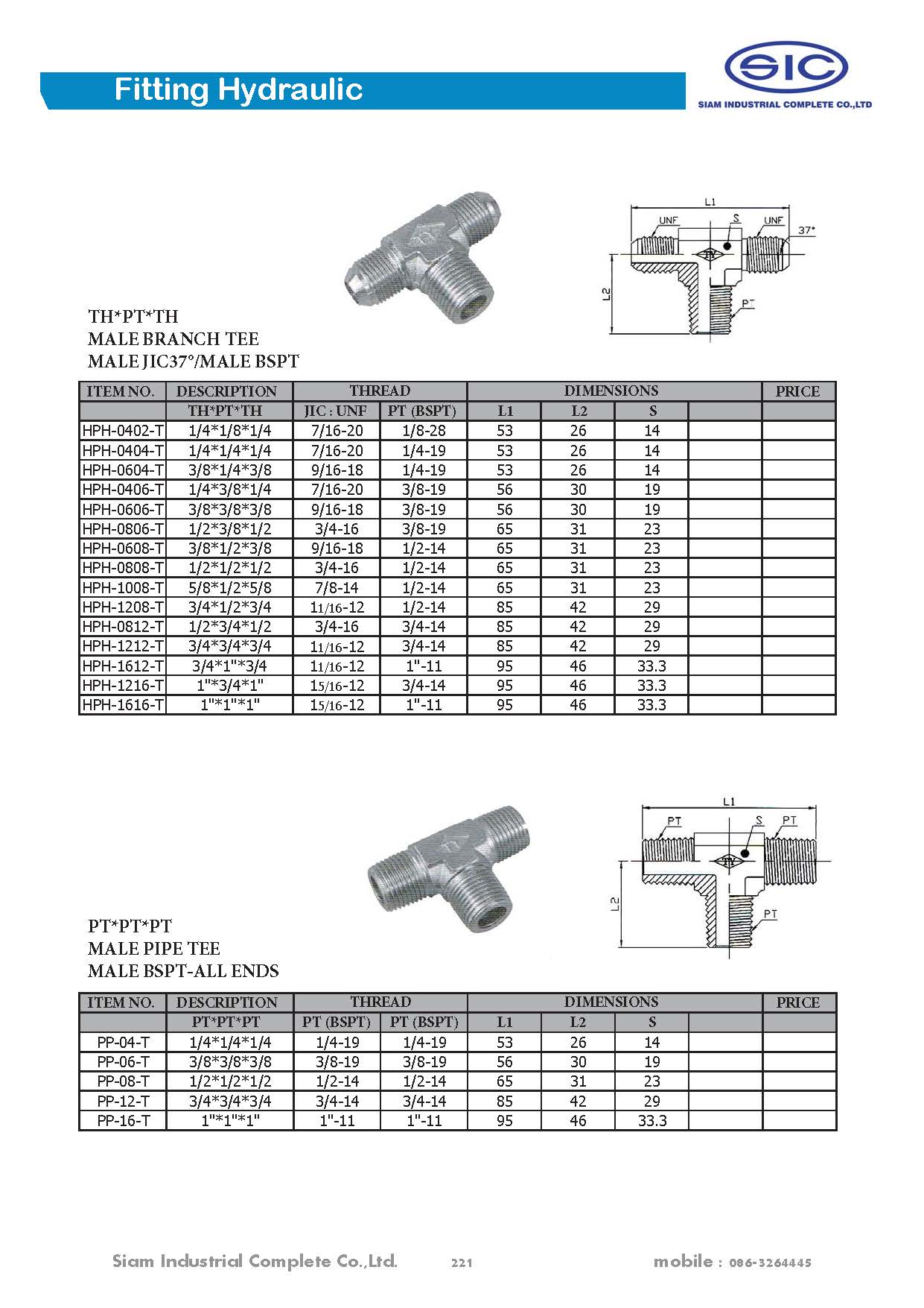 ข้อต่อไฮดรอลิค Fitting Hydraulic 3000 PSI
