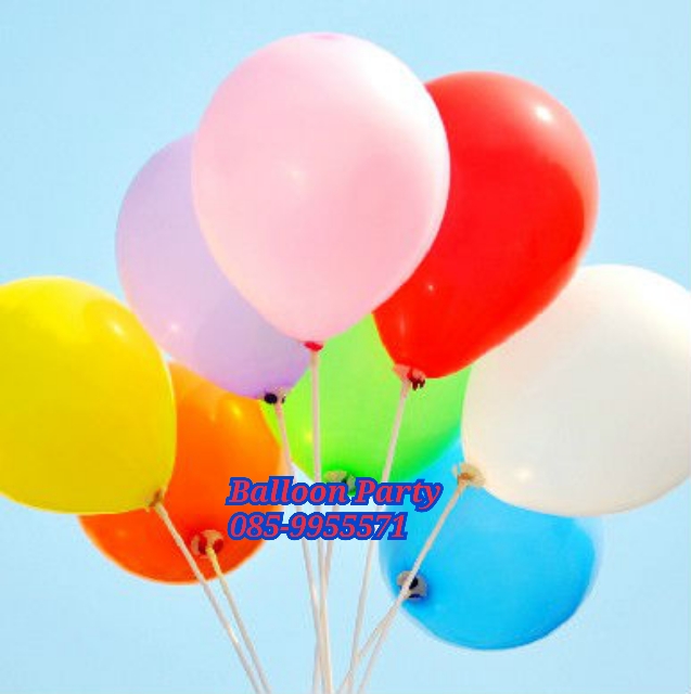 ลูกโป่งสวรรค์ทรงกลมสีมุก สีแดง พาสเทล Latex Metalic Color Balloon แพคละ 20 ใบ