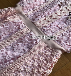 Lace Self-Portrait Mini Dress Lady Ribbon มินิเดรส