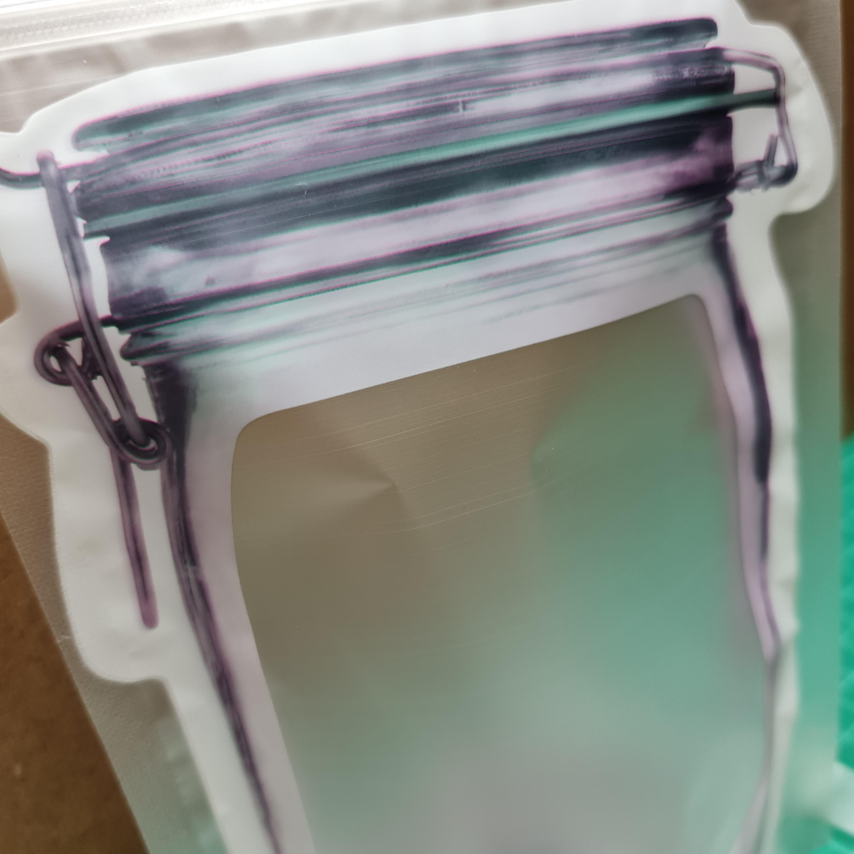 ถุงซิป หูหิ้วตั้งได้ ขุ่นลายขวด ม่วง 15.5*23+6cm. 50ใบ ถุงคุ๊กกี้ ถุงเบเกอรี่ j12