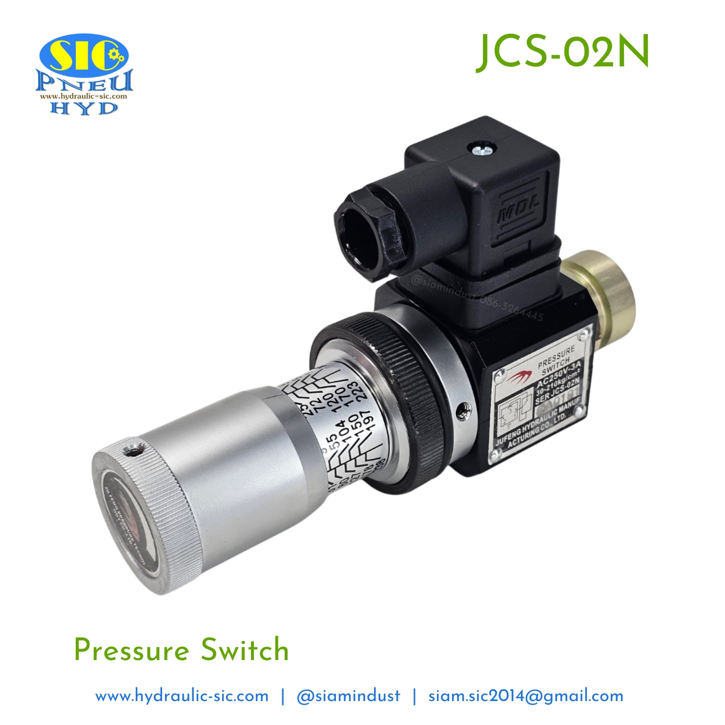 JCS-02N,JCS-02NL,JCS-02H : JF-JCS-02** (Pressure Switch) เพรสเชอร์สวิทช์ สวิทช์แรงดันไฮดรอลิค