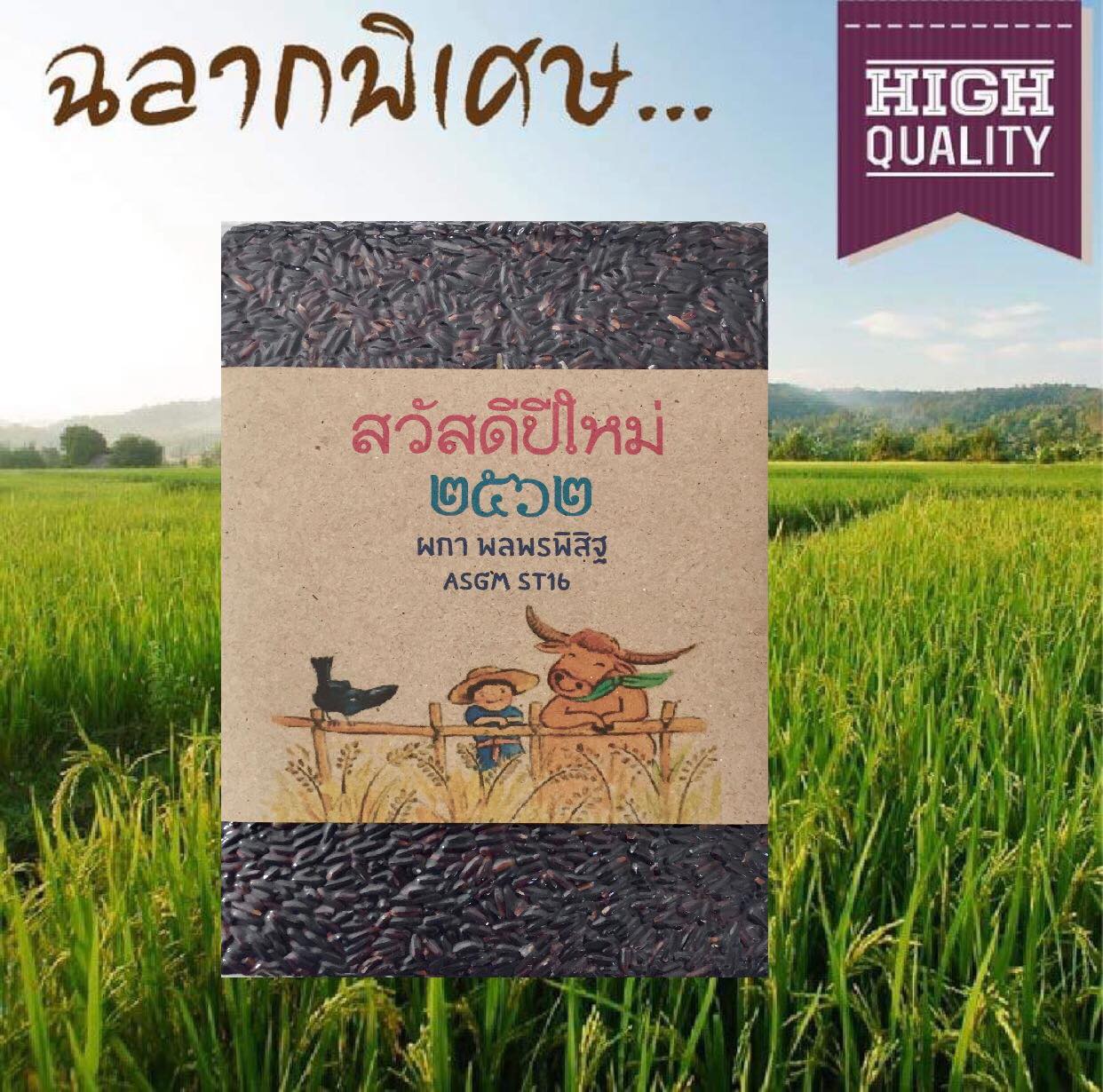 ข้าวไรซ์เบอร์รี่ เกรดA ฉลากพิเศษปีใหม่