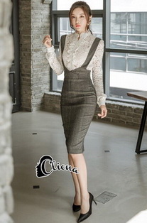 ชุดเซ็ตเสื้อ+เอี๊ยมแขนยาว