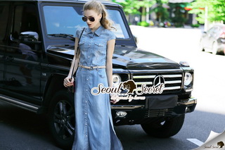 Lady Ribbon Online ขายส่งเสื้อผ้าออนไลน์ เสื้อผ้า Seoul Secret SS04040816 Seoul Secret Say's .... Chill Denim Maxi Shirt Dress