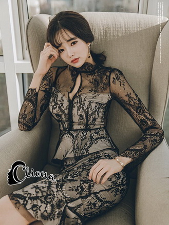 เสื้อ+กระโปรงแขนยาวซีทรู