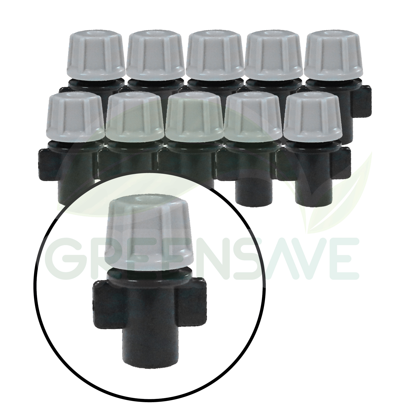 Set 06 ชุดหัวไมโครสเปรย์ สีเทา 10 หัว สาย 10 เมตร