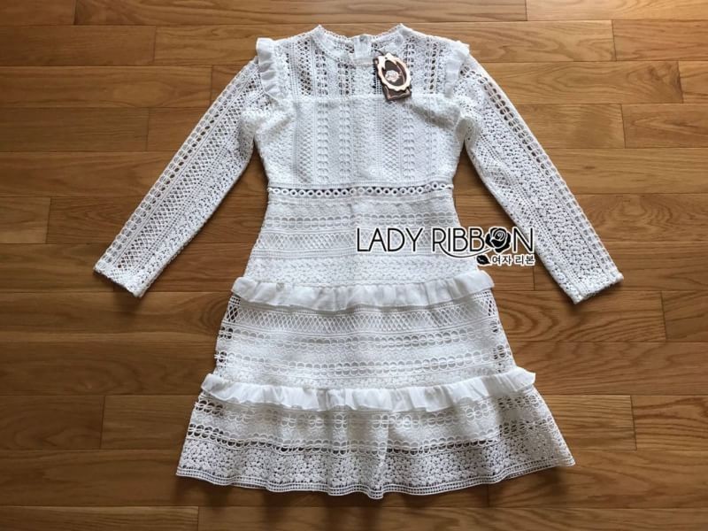 เดรสผ้าลูกไม้สีพาสเทลตกแต่งระบาย