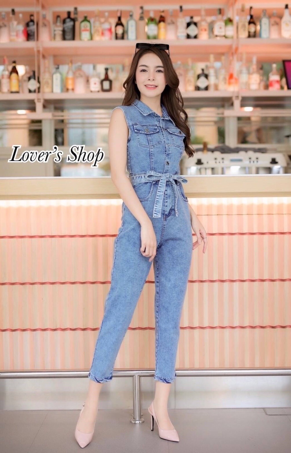 จั้มสูทยีนส์ขายาว ทรงขาเดฟ