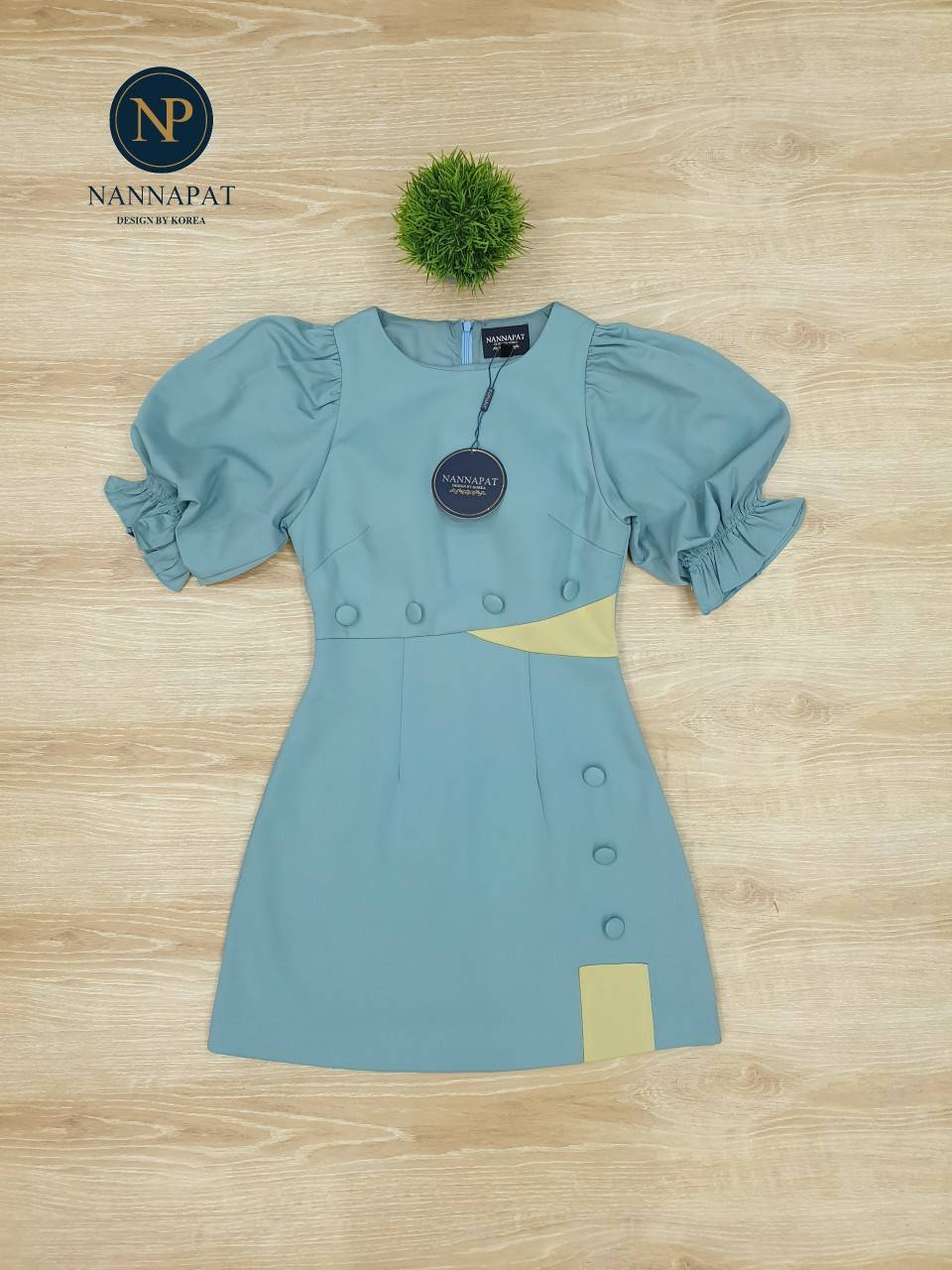 เดรสซิปหลังแขนตุ๊กตาพอง