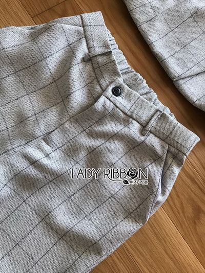 เซ็ตสูทและกางเกงผ้าวูลทอลายสก็อต