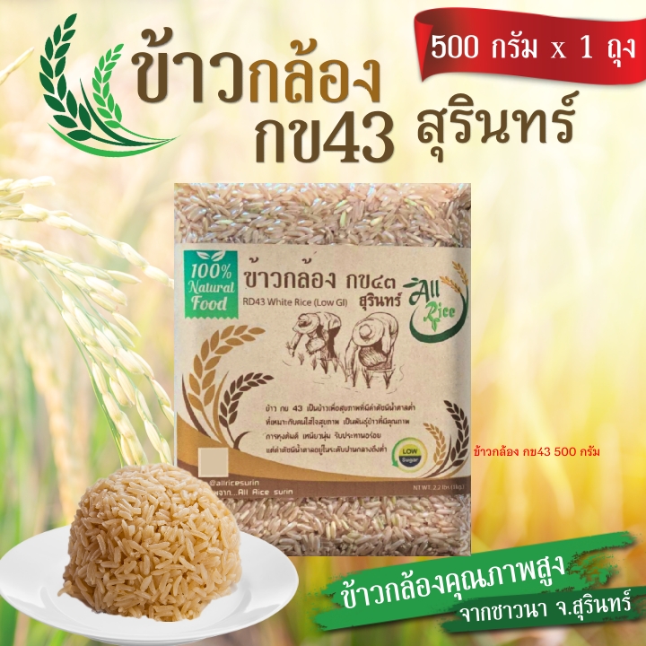 ข้าวกล้อง กข 43 ขนาด 500 กรัม