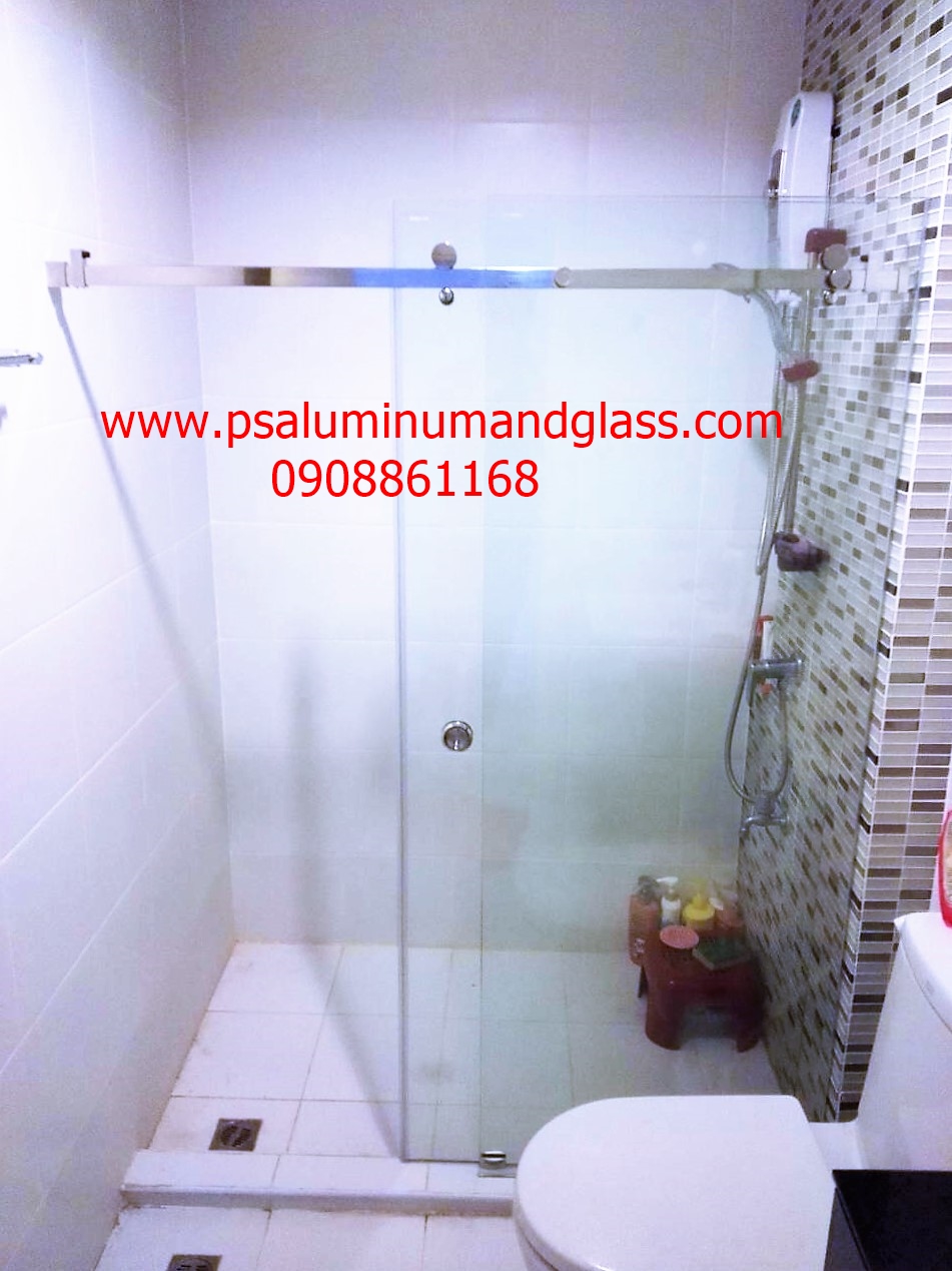 ฉากกั้นอาบน้ำกระจกเทมเปอร์บานเลื่อนแขวน