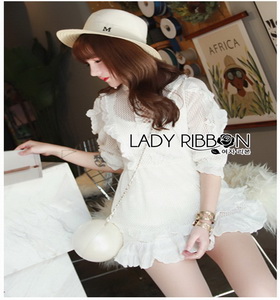 Lady Ribbon Lace LANDMEE Playsuit เพลย์สูท