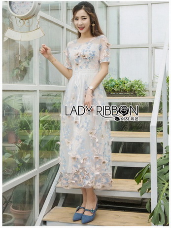 Maxi Dress เดรสยาวผ้าลูกไม้สีพาสเทล