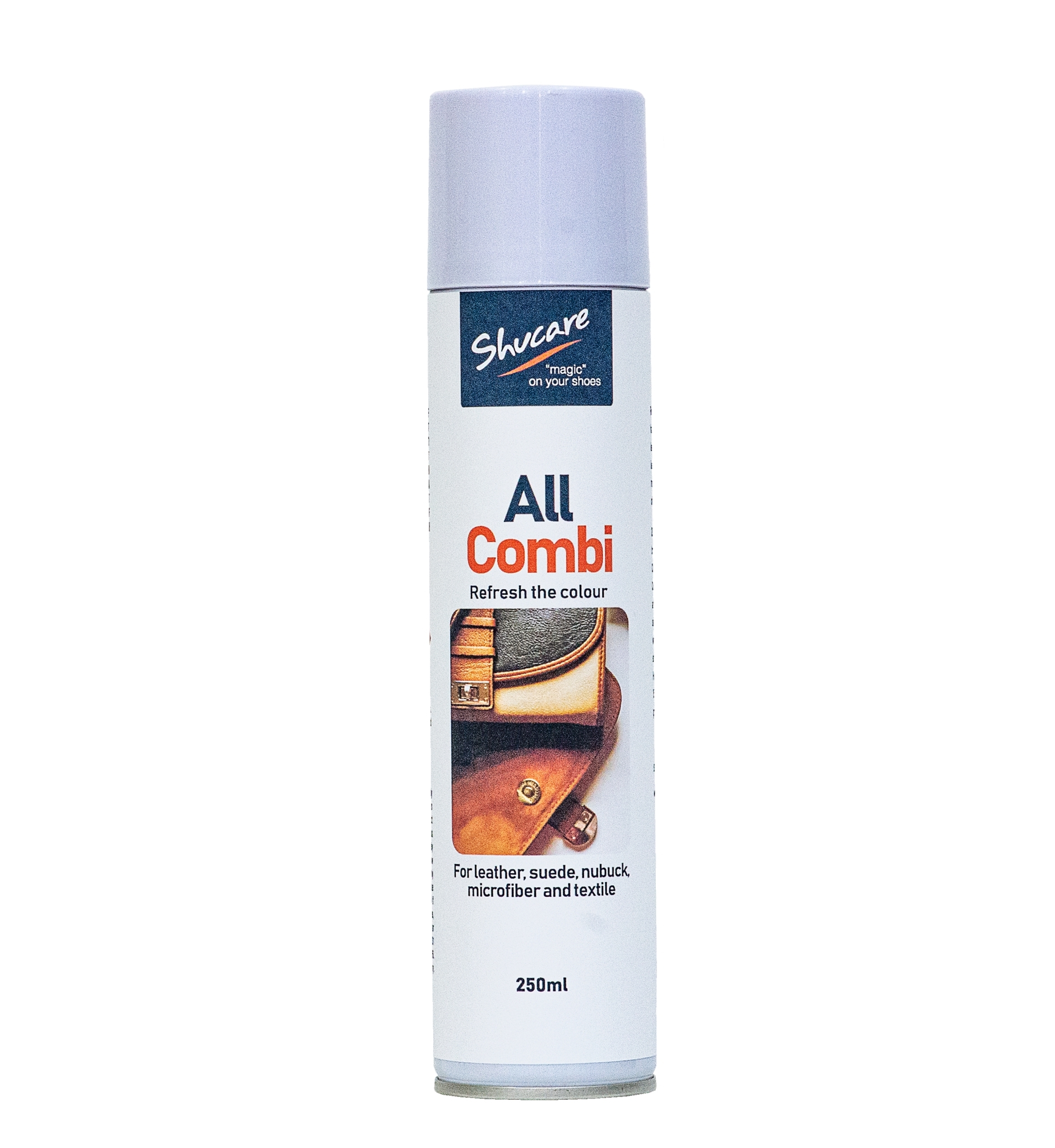 สเปรย์ออลคอมบิ ( บำรุงหนังเรียบ หนังกลับ หนังนูบัค หนังชามัวร์ หนังExotic ทุกสี ) Spray All Combi