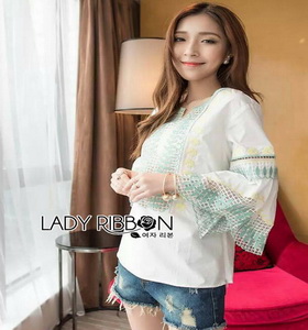 Lady Ribbon's Made Cotton Top