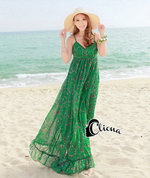 เดรสสายเดี่ยว คอวีจั๊ม