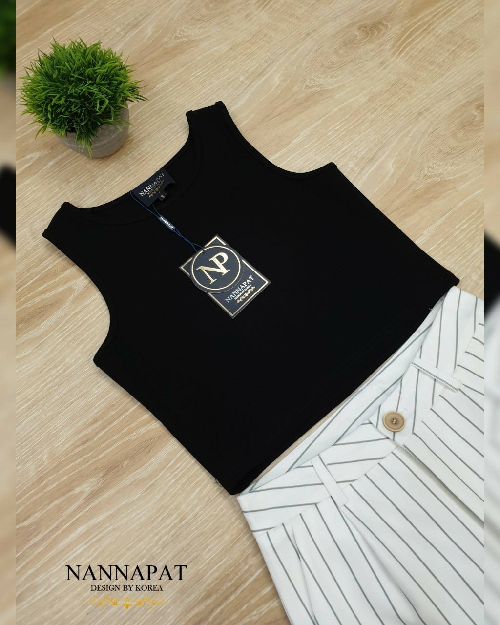 เสื้อผ้ายืดหนานุ่มใส่สบาย กางเกงลายทาง