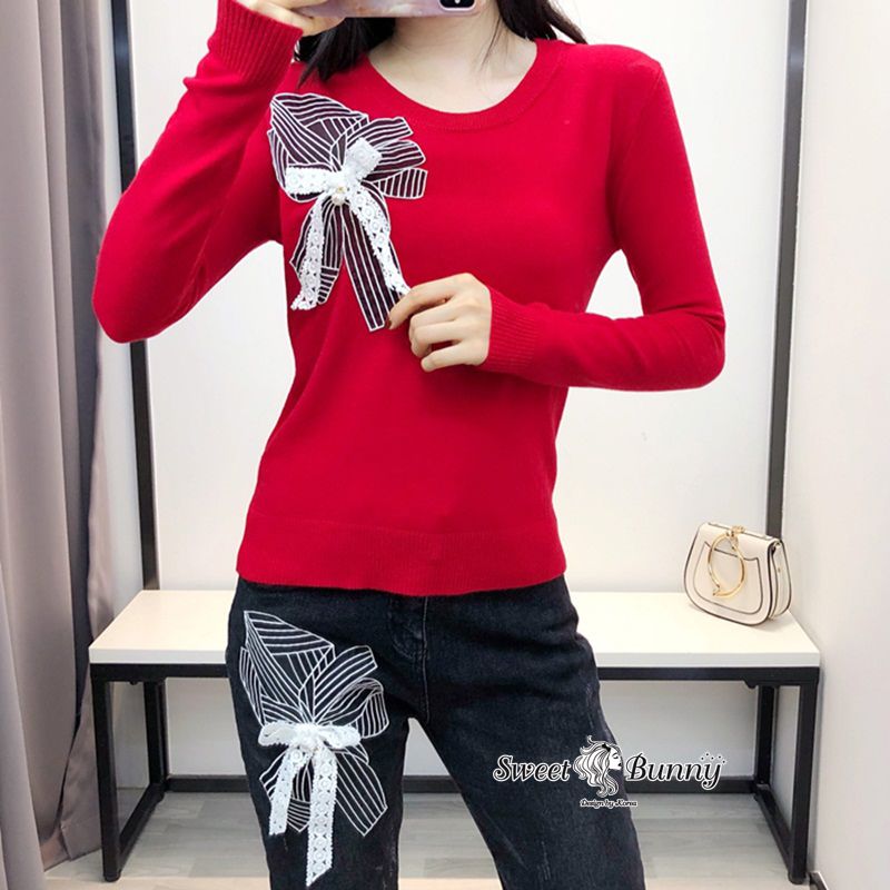 ผ้าไหม+ยีนส์ ไหมเนื้อนุ่มไม่หนาใส่ได้ไม่ร้อน สีแดงสด