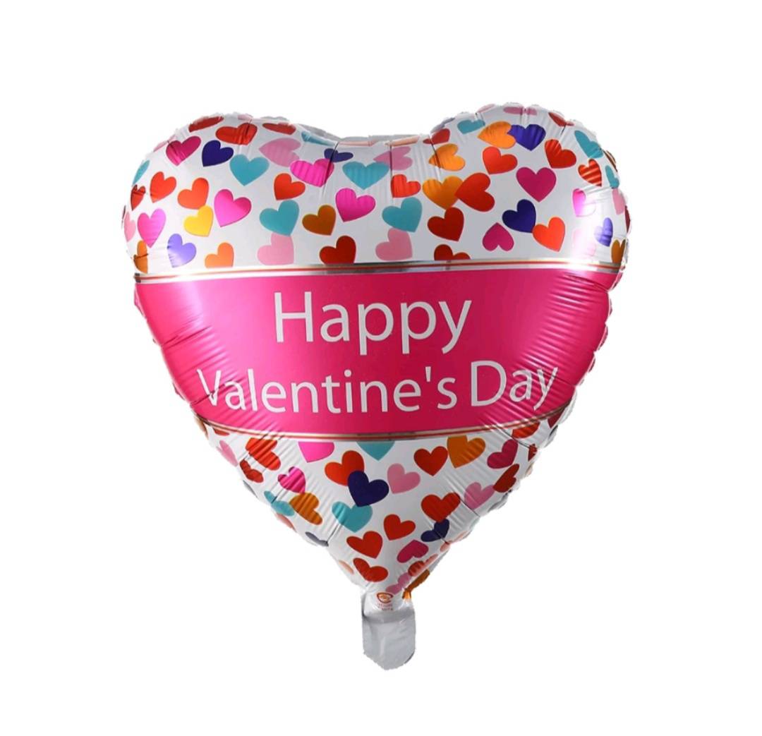 ลูกโป่งหัวใจ Happy Valentine's Day ขนาด18 นิ้ว Heart Foil Balloon