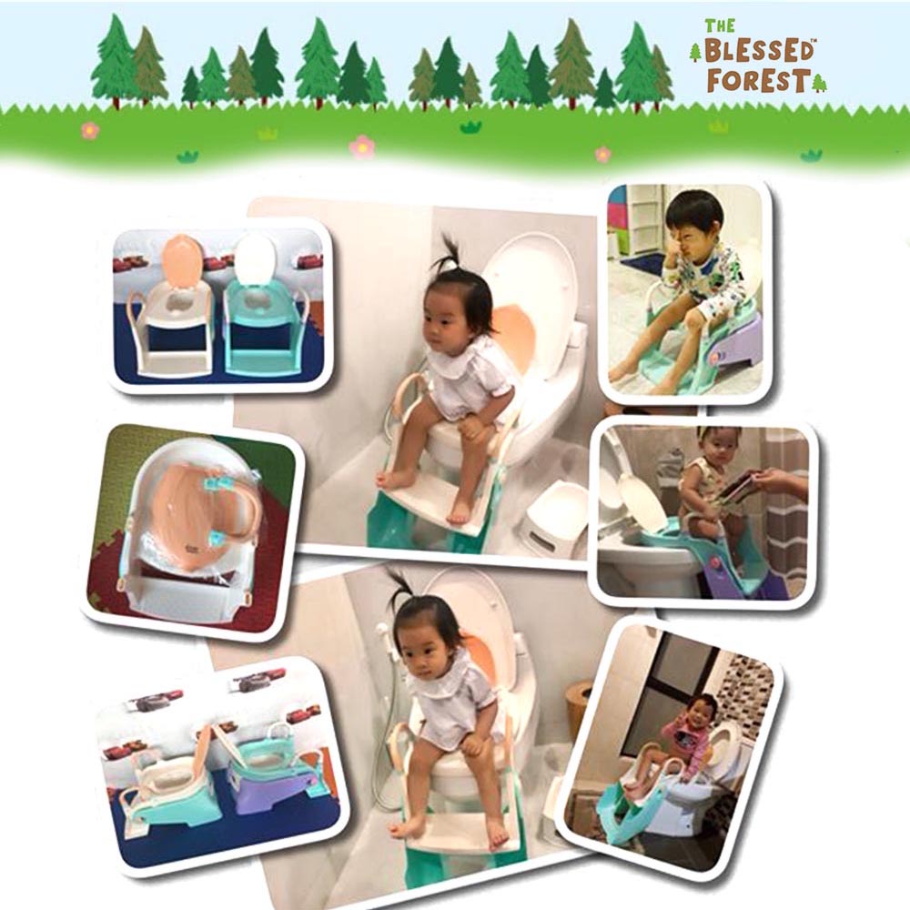 The Blessed Forest บันไดกระโถน 2in1 Potty Training Seat กระโถน บันไดกระโถน สำหรับฝึกขับถ่ายของเด็ก ผลิตและนำเข้าจากประเทศไต้หวัน ของแท้ 100%