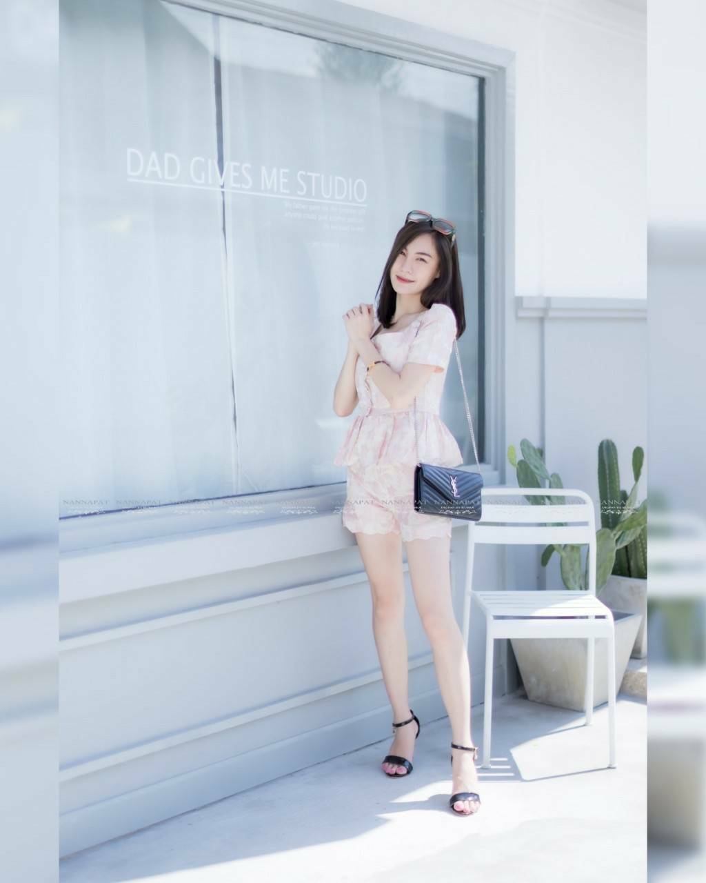 เสื้อระบายกางเกงมีกระเป๋าข้าง