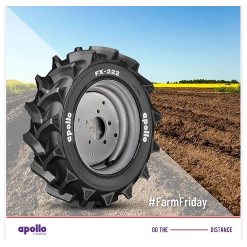 ยางรถไถ 8.3-20 รุ่น FX222 ชนิด TT 6PR ยี่ห้อ APOLLO + ยางใน Master Tr15