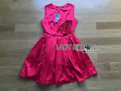 Lady Lara Sexy Scarlett Rose Embroidered Dress