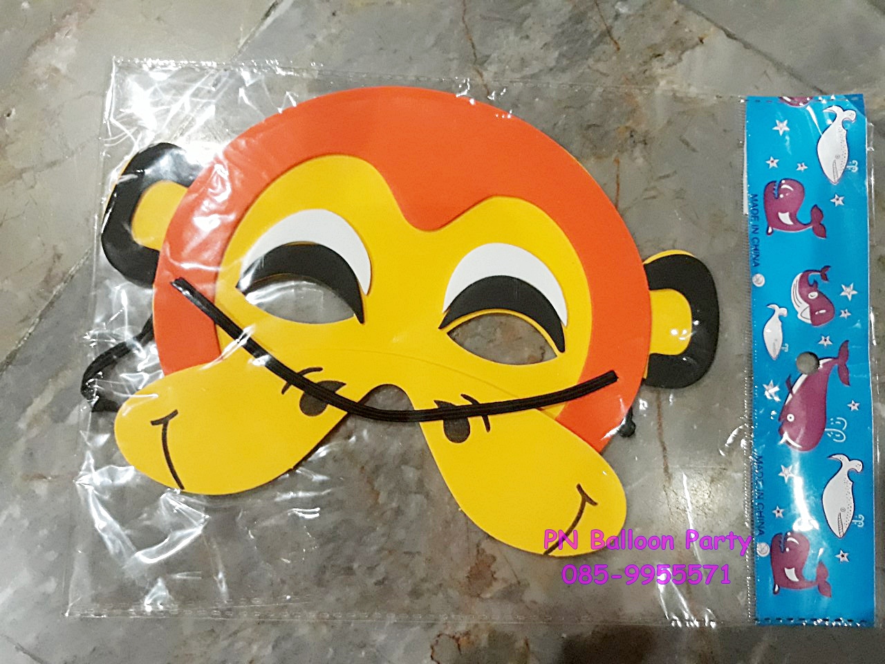 หน้ากากลิง สีส้มเหลือง Monkey Mask