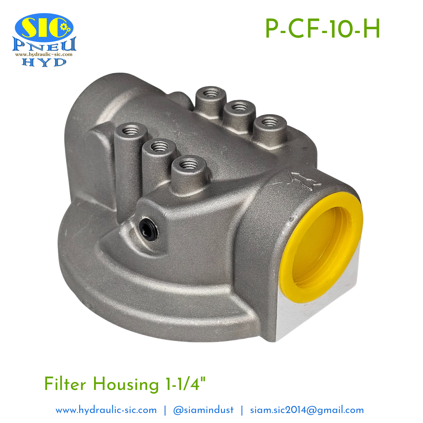 P-CF-10 : POKE Spin On Filter 1-1/4" ไส้กรองไฮดรอลิค 10 Micron กรองขากลับ กรองละเอียด กรองกระป๋อง