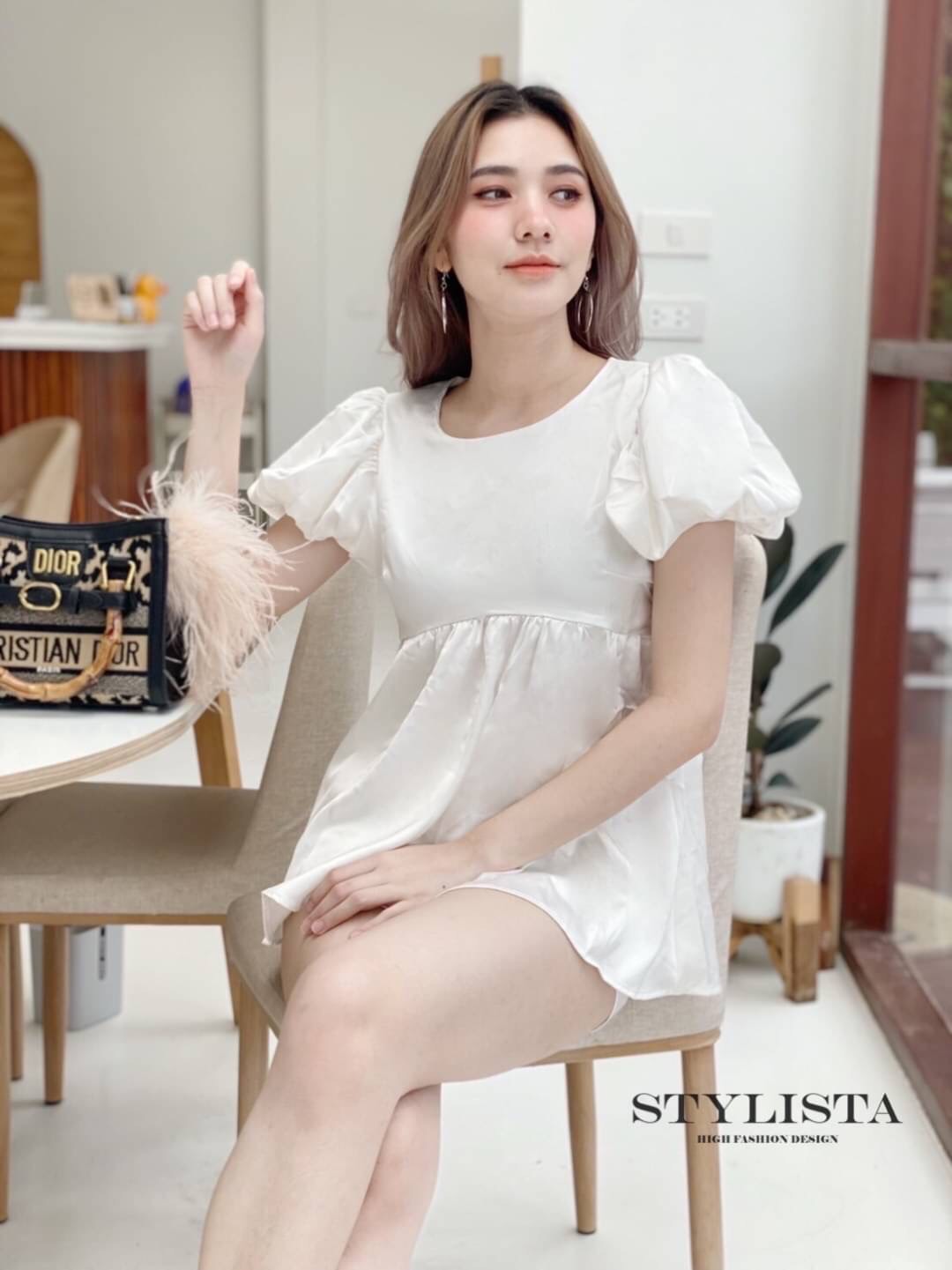 เดรส เเขนสั้น