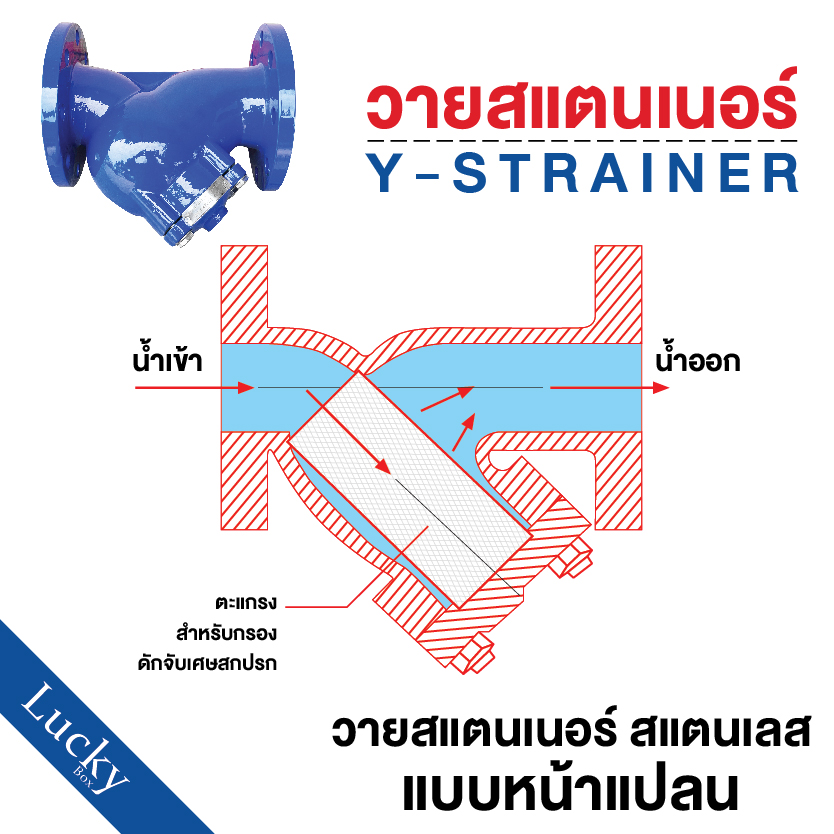 Y Strainer วายสแตนเนอร์ เหล็กหล่อ ขนาด 6 นิ้ว แบบหน้าแปลน 10K