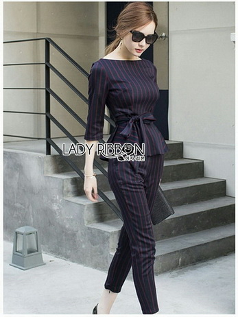 Lady Anne Smart Casual Striped Crepe