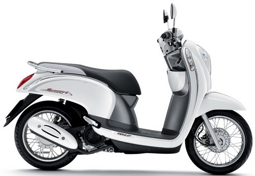 สติ๊กเกอร์ติดรถมอเตอร์ไซค์ Honda Scoopy i ปี 2012 รุ่น 10 ติดรถสี มุก (เคลือบเงาแท้)