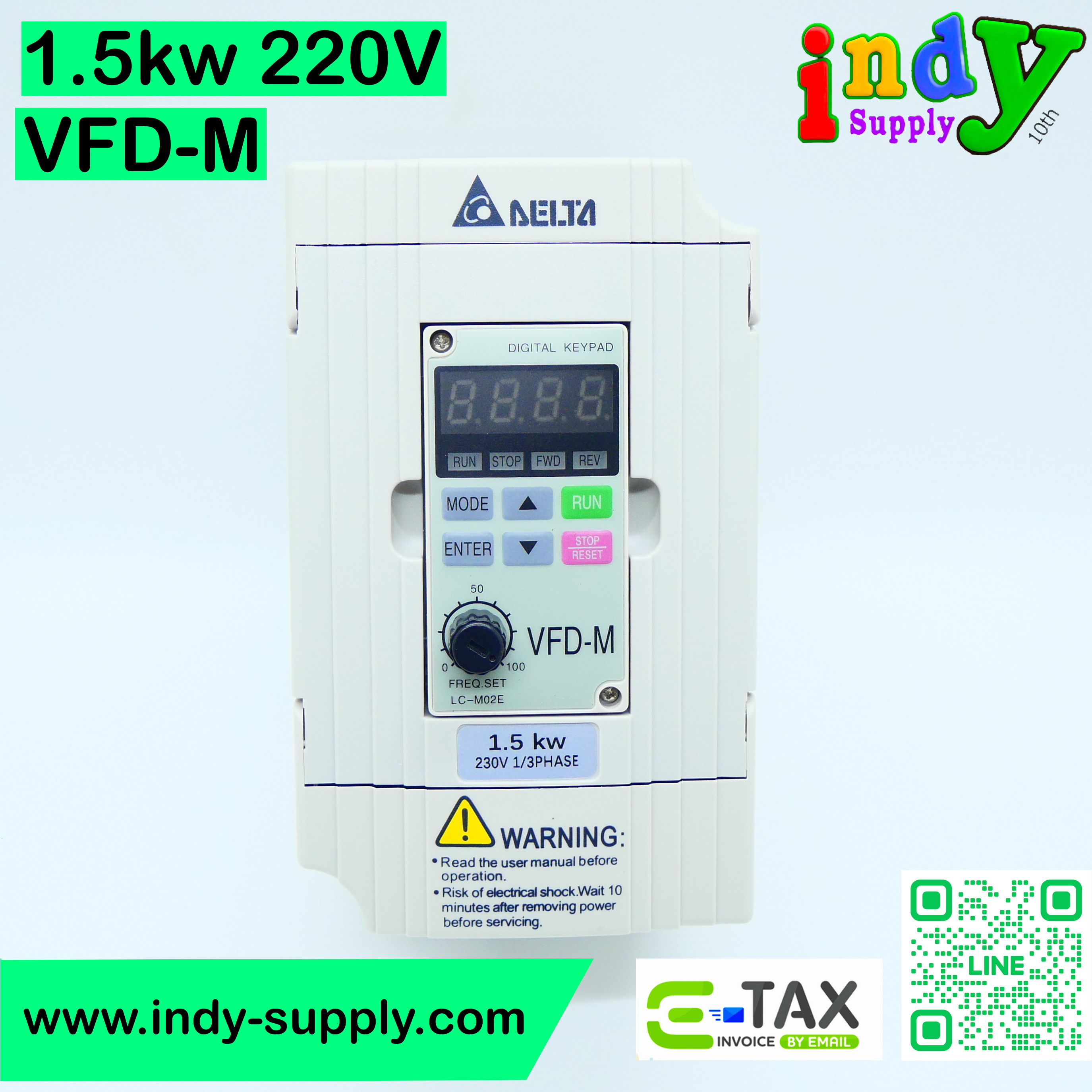 INVERTER VFD-M 1.5KW 230V