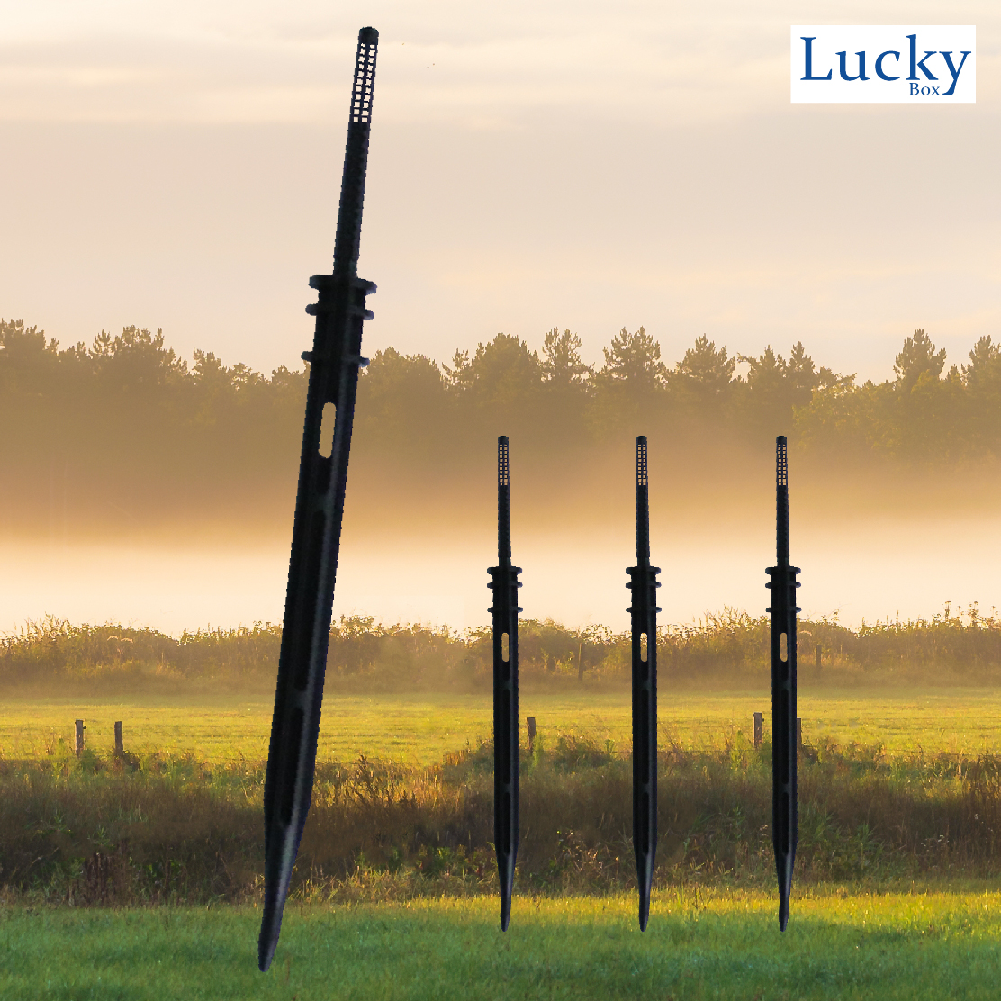 ขาปักน้ำหยด ขนาด 3/5 mm. แบบตรง สีดำ (แพ็ค 20 ชิ้น)