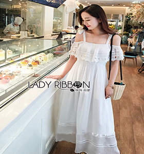 Lady Ribbon Maxi Dress เดรสยาว