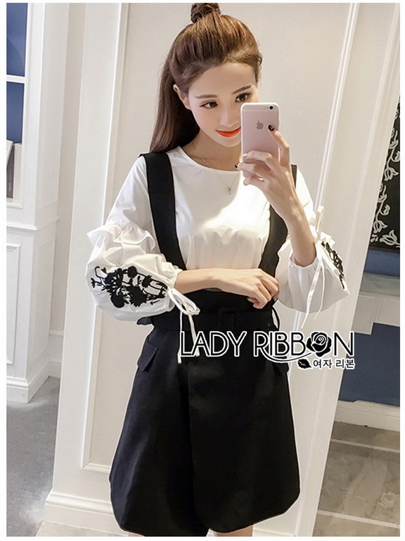 Overall Dress Lady Ribbon ขายเอี๊ยมเดรส