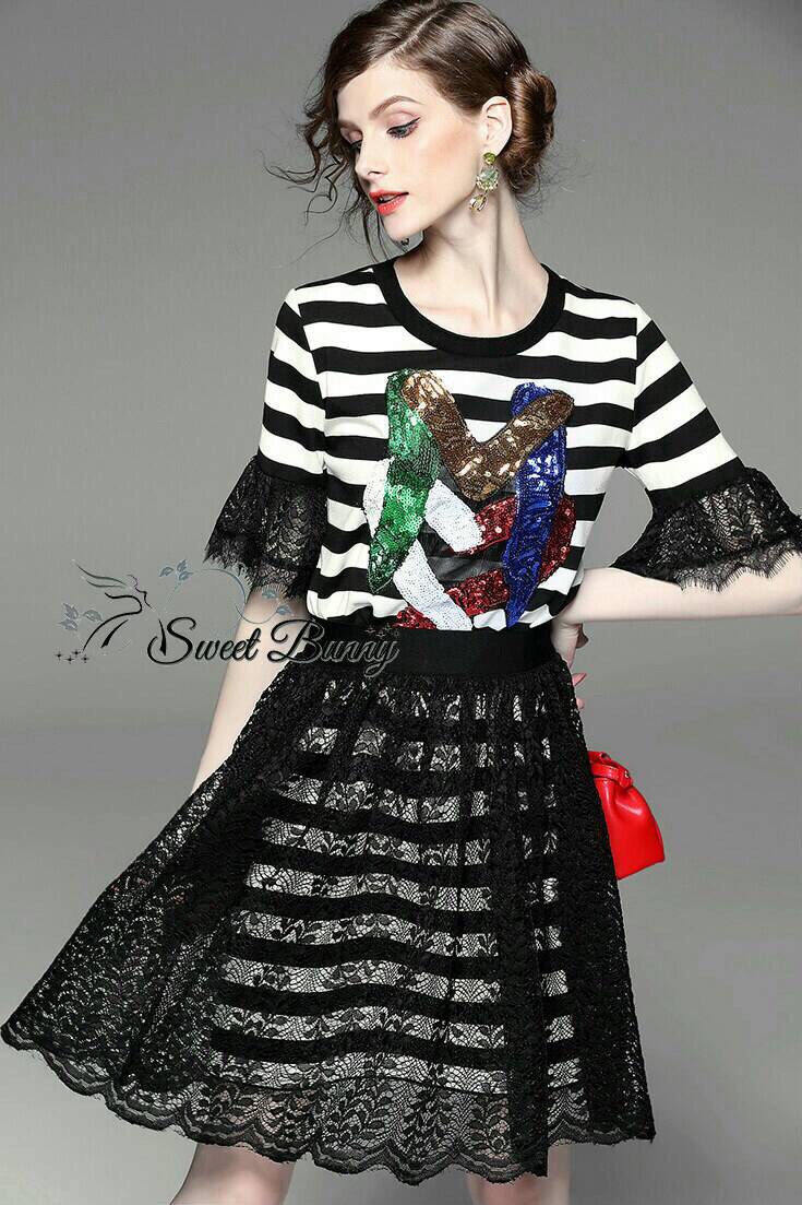 Lady Ribbon Online Sweet Bunny Sweet Bunny Present... Embroidered Swan floral Dress