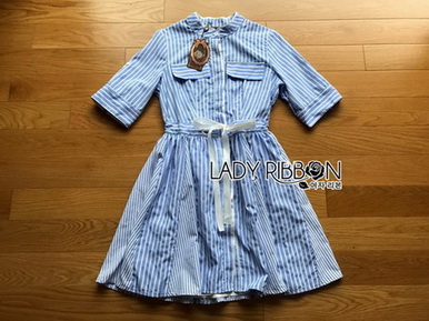 Lady Christine Striped Blue & White