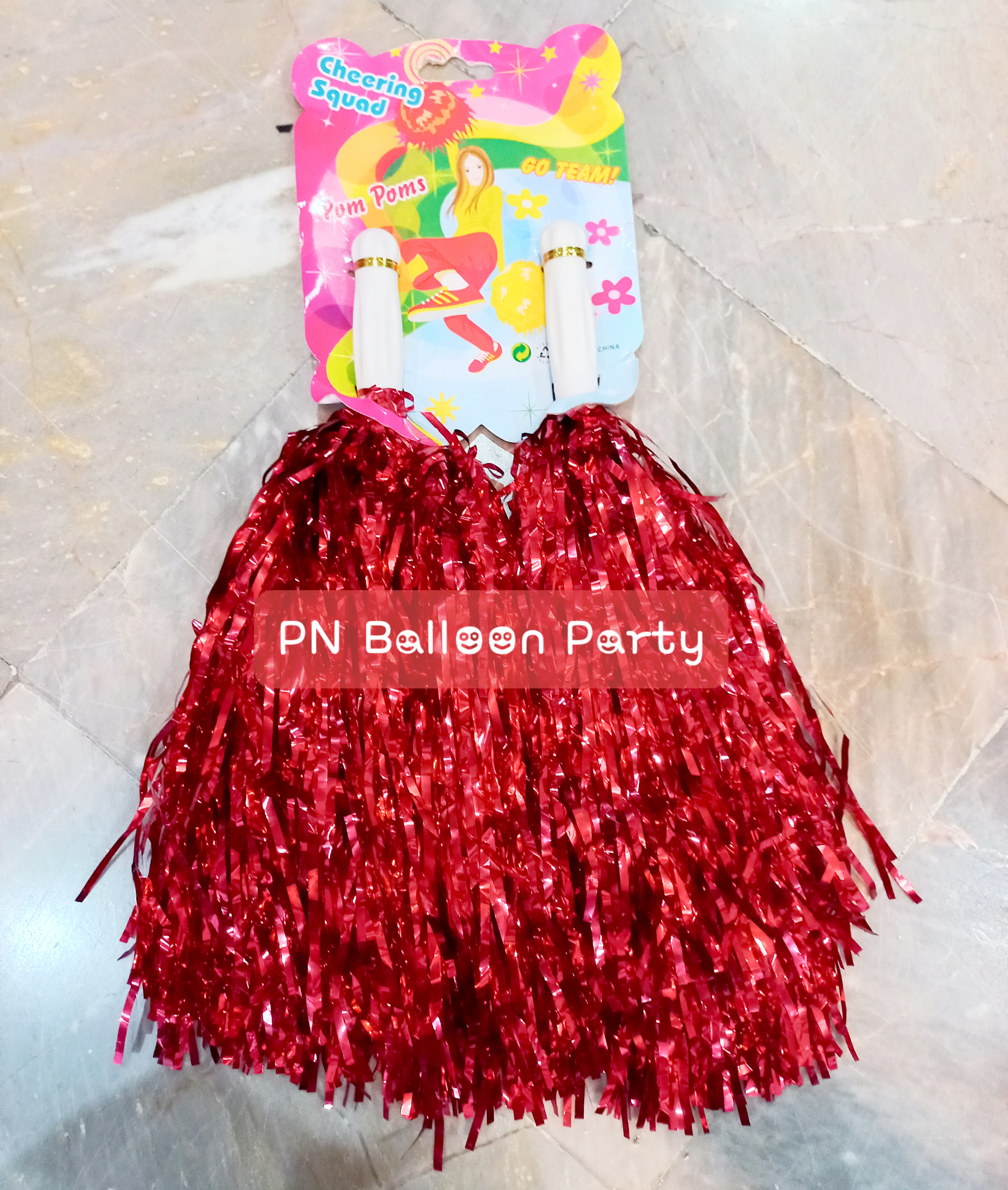 พู่เชียร์กีฬาสี ปอมปอม 1 คู่ = 2 ชิ้น พร้อมส่งในไทย