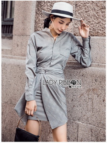 Twist Ribbon Shirt Dress