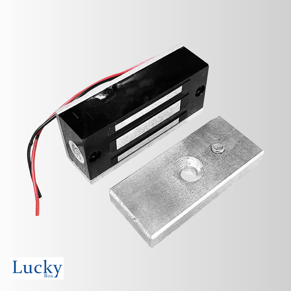 กลอนประตูแม่เหล็กไฟฟ้า 60 kg. (24VDC) กลอนประตูล็อคแม่เหล็กไฟฟ้าเป็นล็อคประตูเดียวขนาดเล็กแบบไฟฟ้า