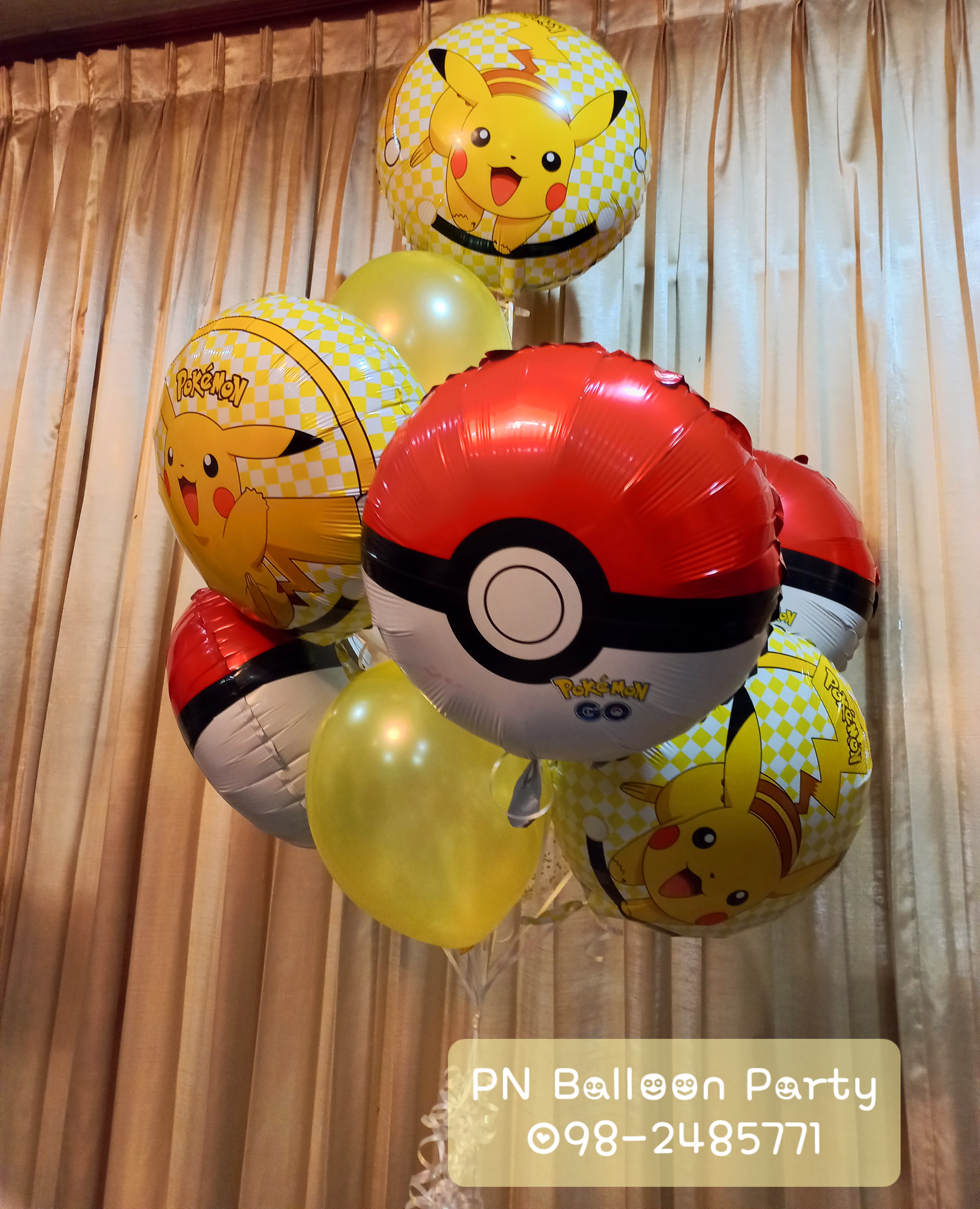 ลูกโป่งโปเกมอน โปเกบอล Pokemon Pikachu pokeball Balloon