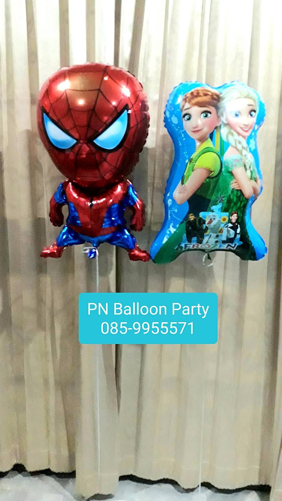 เจ้าหญิงเอลซ่า VS สไปเดรอ์แมน Spiderman and Elza Balloons