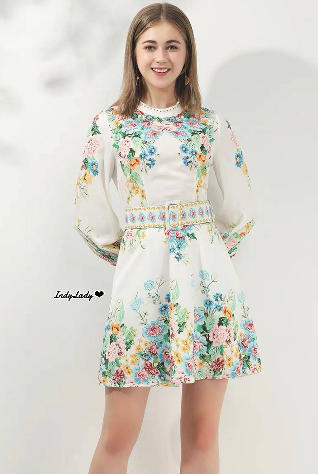 Dress สั้น งานแขนยาวพอง