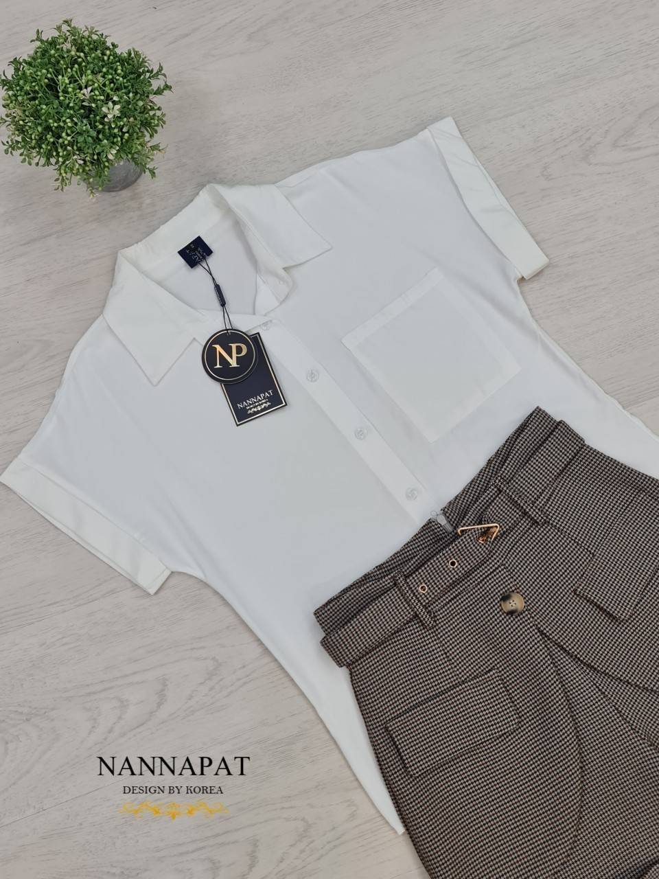 เสื้อเชิ้ตผ้านุ่มใส่สบาย กระดุมหน้า